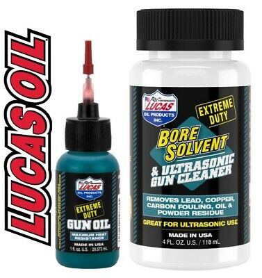 Lucas Oil Extreme Duty 1oz Needle Oiler & 4oz Bore Solvent Cleaner Gun Cleaning