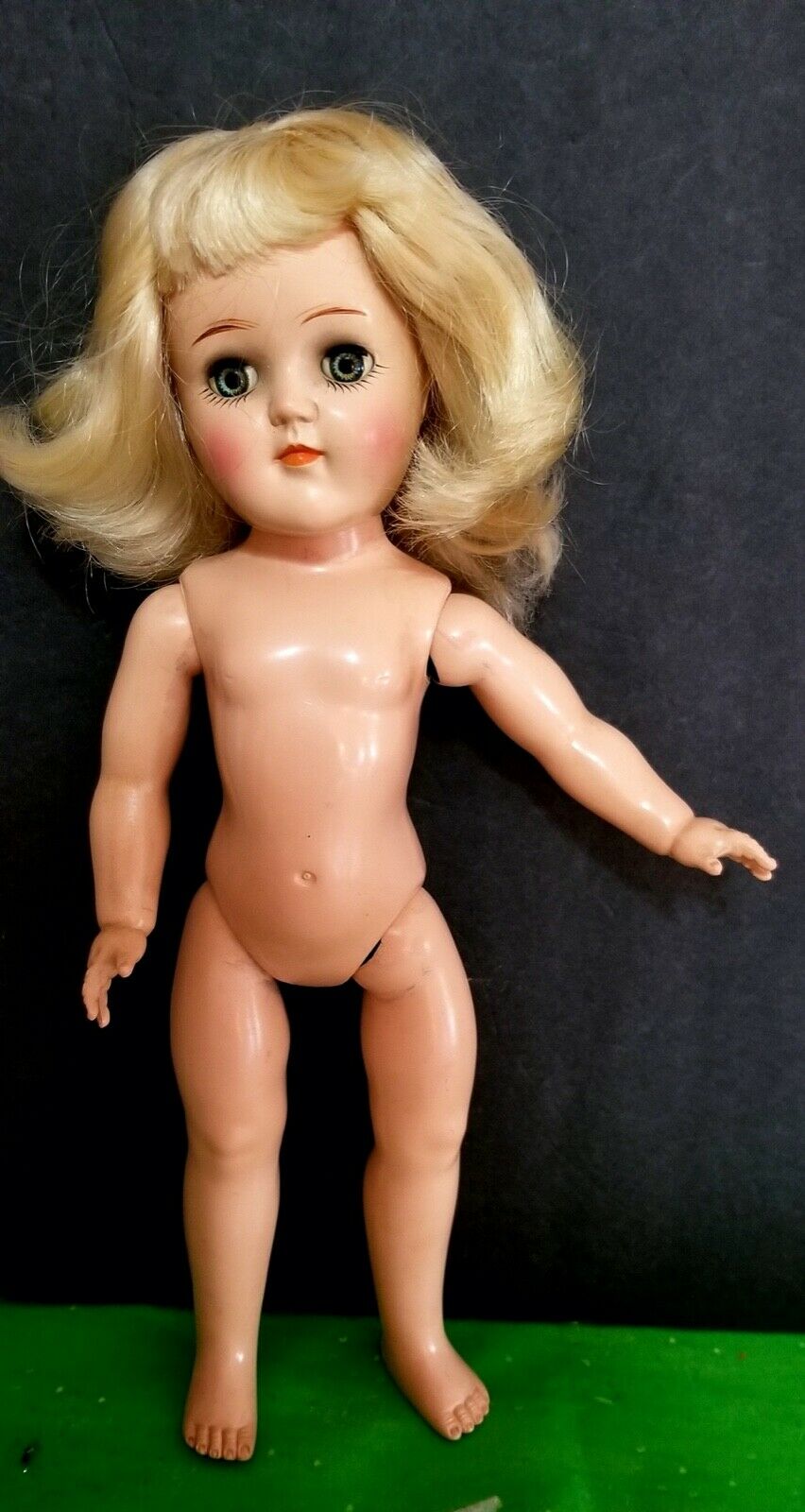 Ideal Naked   Short Haired Blonde Toni P91~16" Hard Plastic Doll~~dress Me Doll