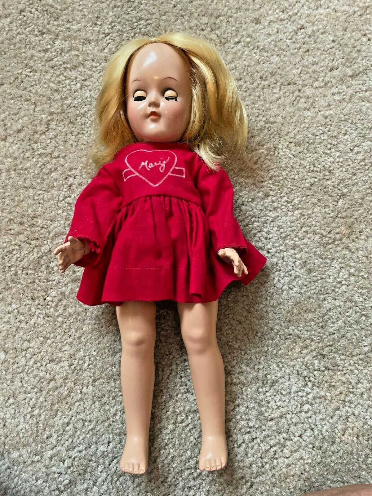 P91 Toni Doll In Mary Hartline Red Dress 1959