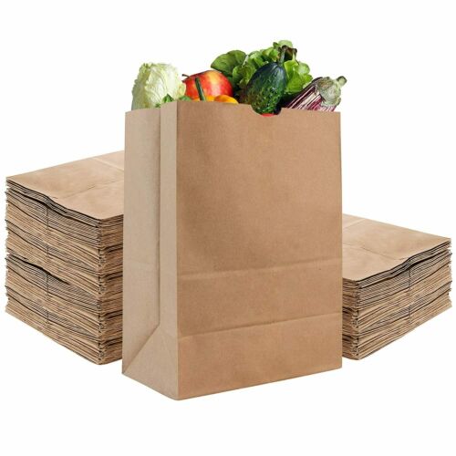 Kraft Brown Grocery Paper Bags (100 Count) -52 Lb Large By Stock Your Home