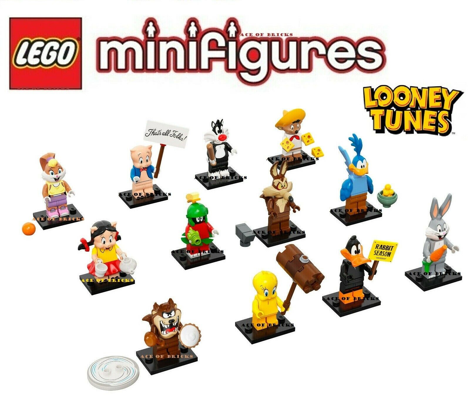 Lego Looney Tunes Collectible Minifigures 71030 Complete Set Of 12  🔥 Sealed 🔥
