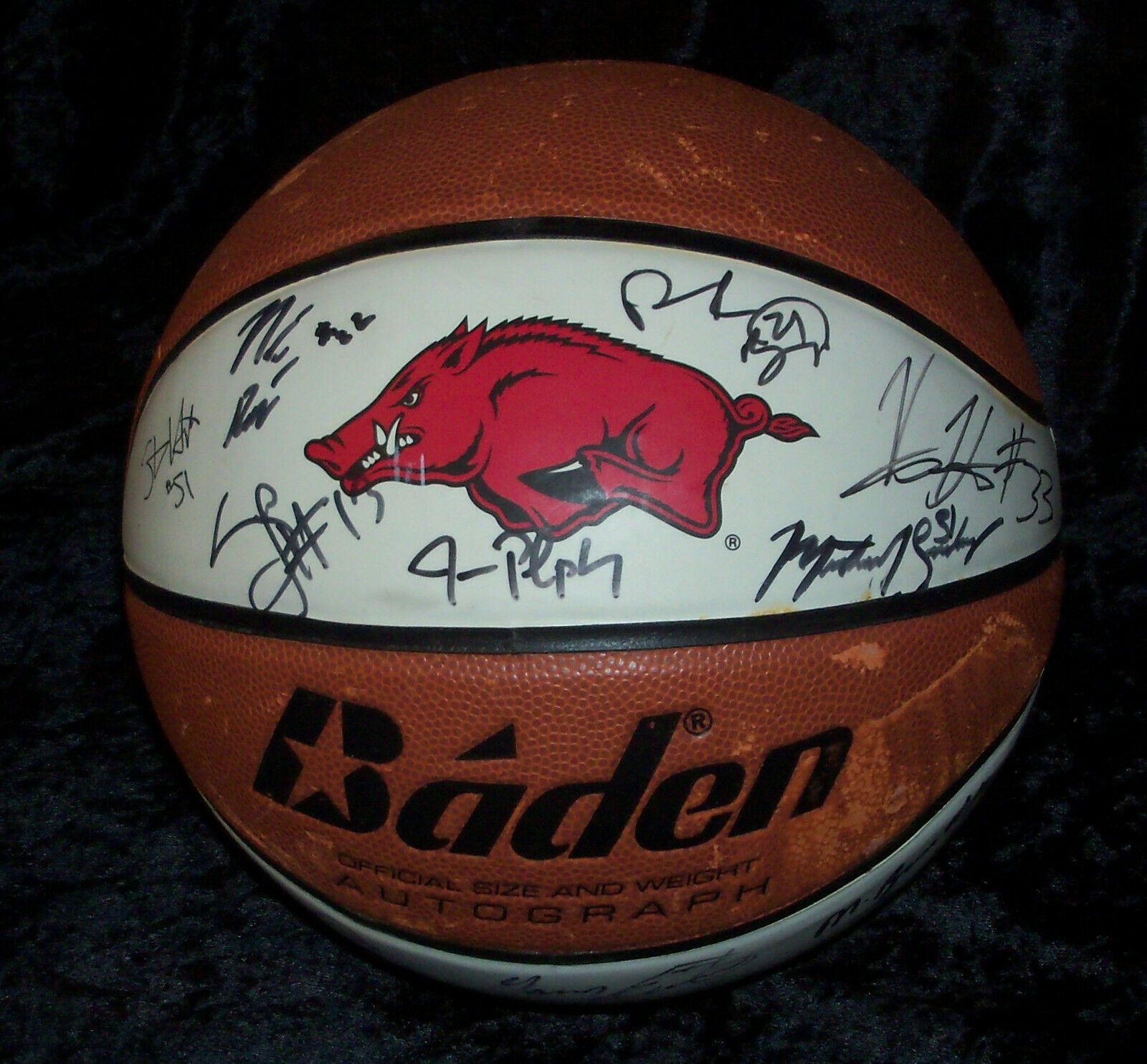 Awesome 2007-08 Arkansas Razorbacks Team Signed Basketball Hogs Ncaa Nba Stars