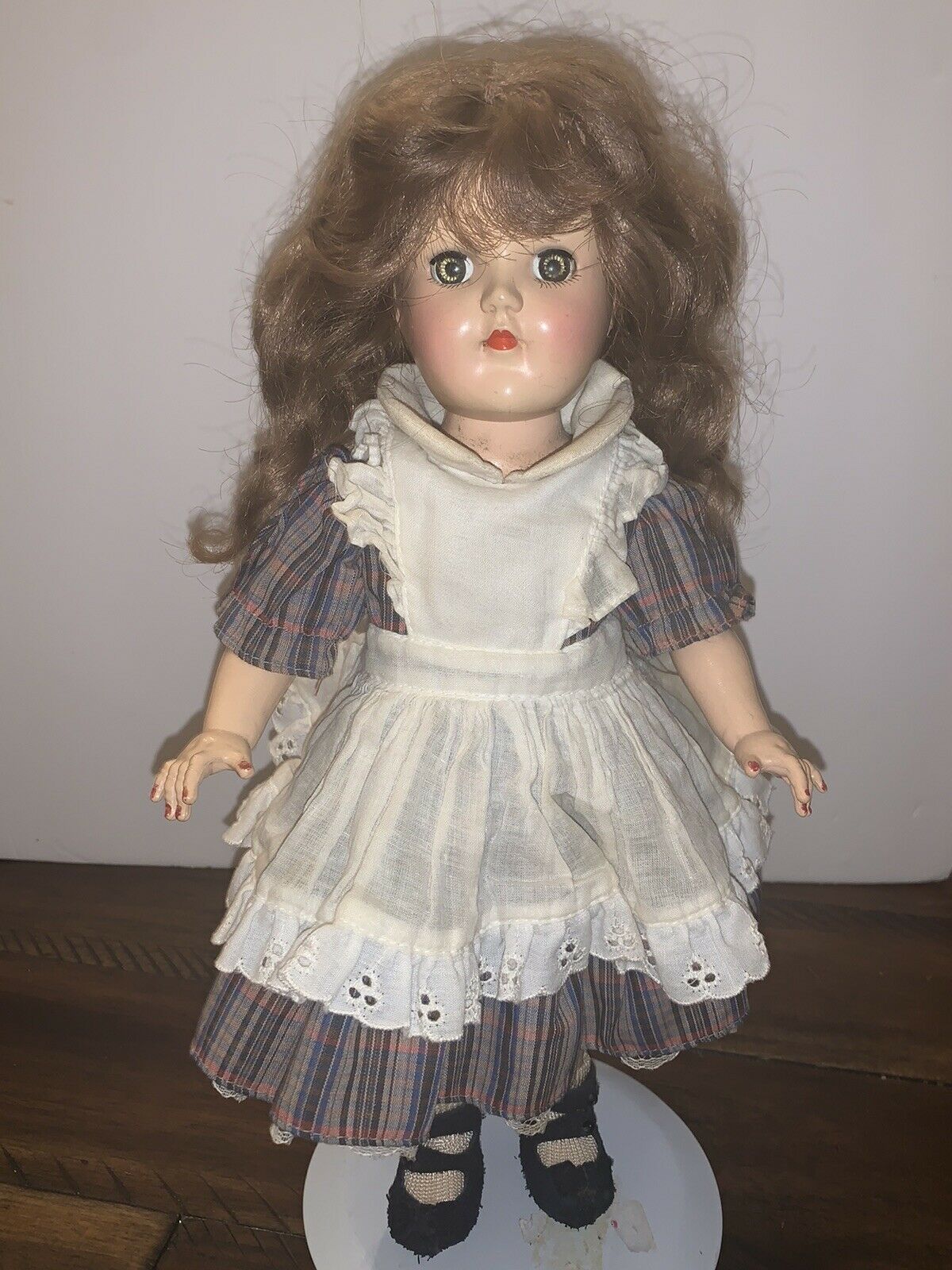 Vintage 1950s Ideal Toni Doll P90 14” Brunette Dress Clothes