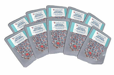 Packfreshusa 300cc Oxygen Absorbers Food-grade Non-toxic 100 Pack (10x10 Packs)