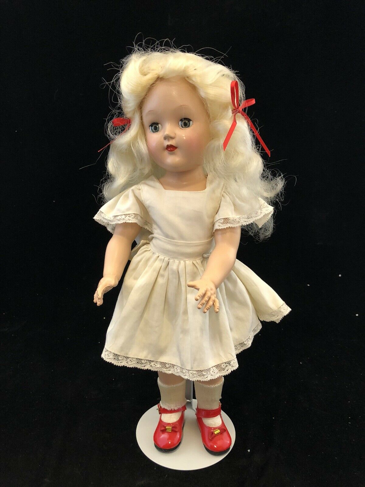 Vintage 1950's Toni 15" Doll By Ideal Platinum Blonde
