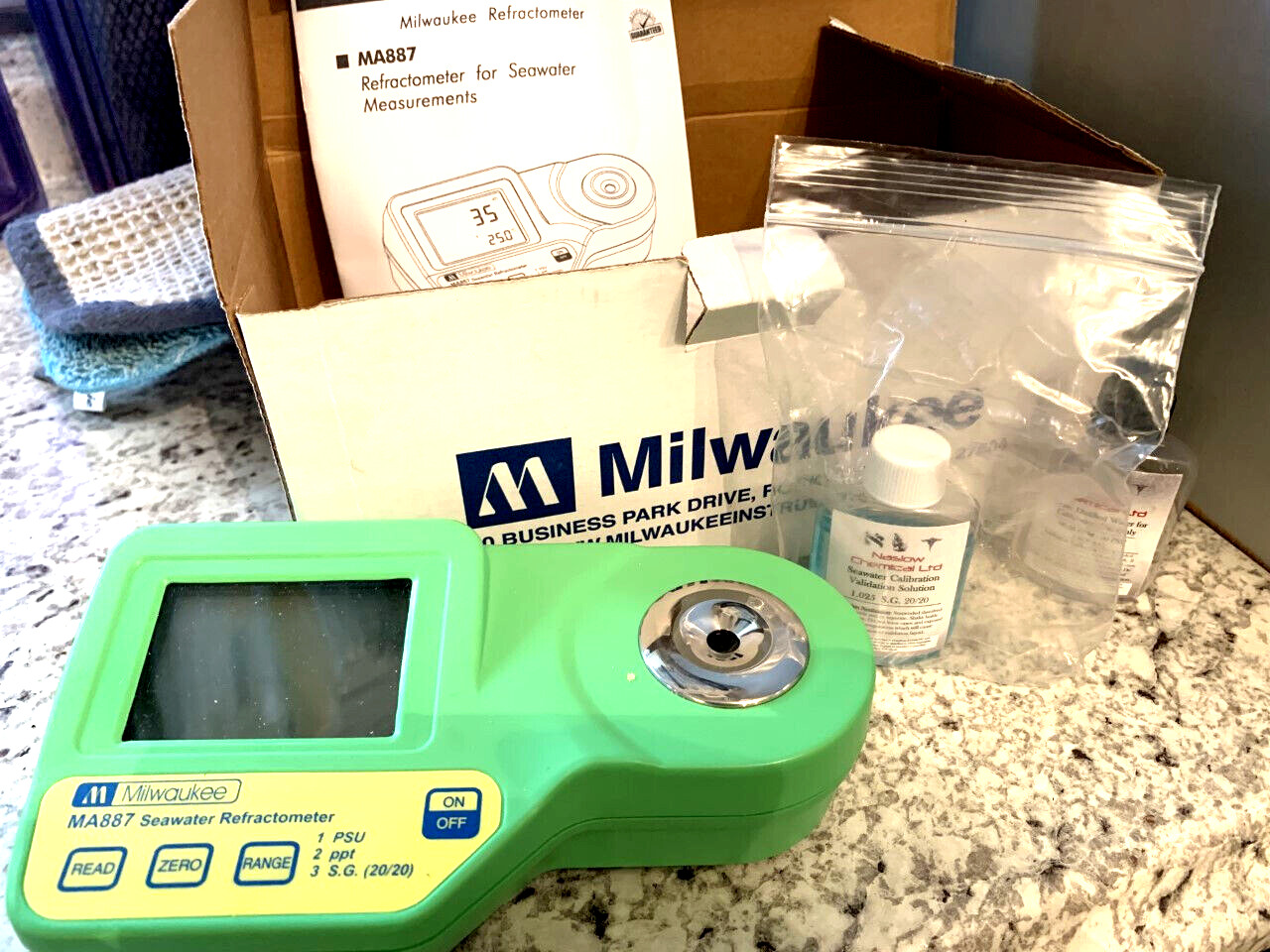 Milwaukee Instruments Ma887 Digital Seawater Saltwater Refractometer Salinity