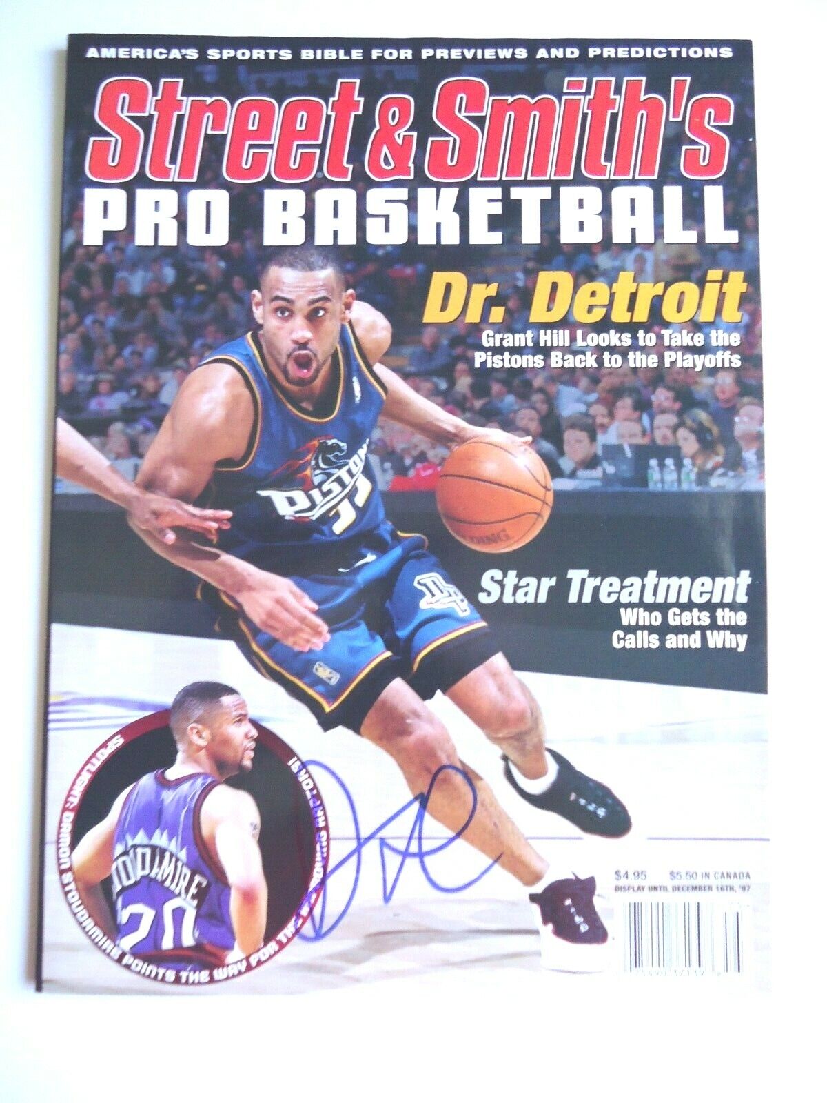 Damon Stoudamire - Street & Smith's Basketball Autographed Dec. 18 - 1997