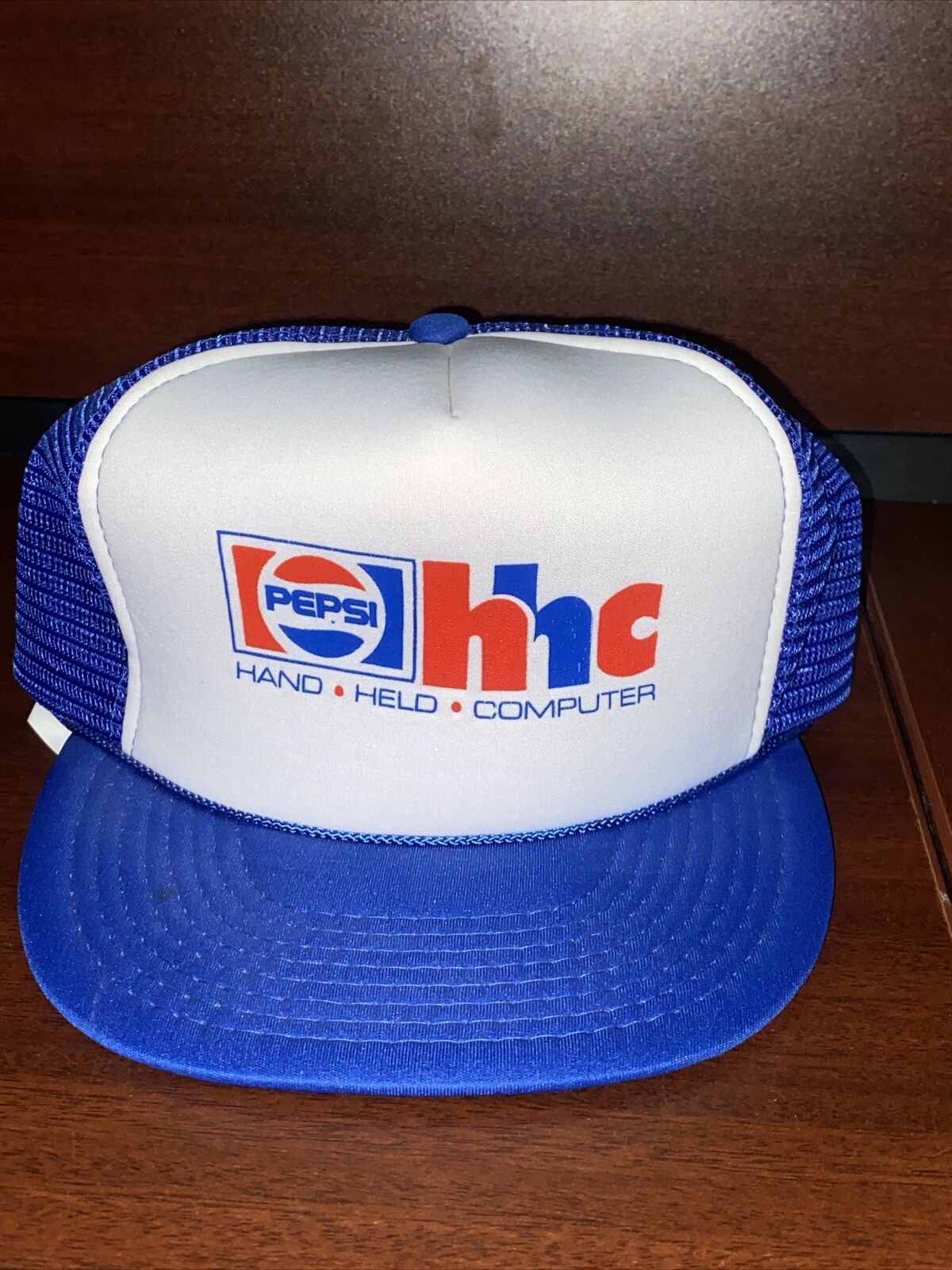 Vtg 90's Pepsi Hhc Hand Held Computer White Snap Back Foam Trucker Hat New Nos