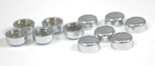 Hex Head Bolt Nut Cover(10) Dome Style 1/2" Electroplated Chrome Plastic Finish