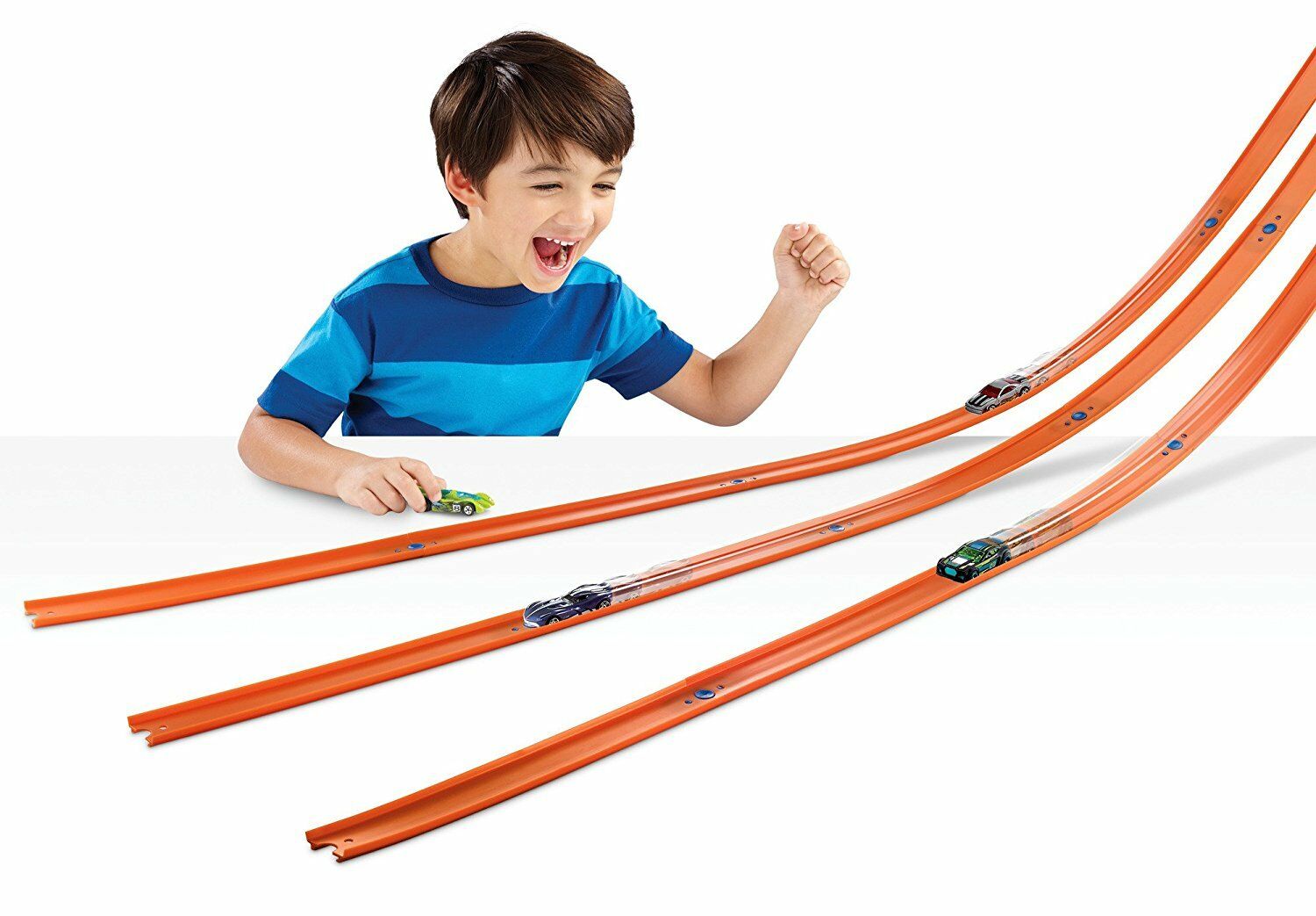 40 Feet Hot Wheels Kids Car Toy Stunt Track And Builder Pack W/ Racing Play Set