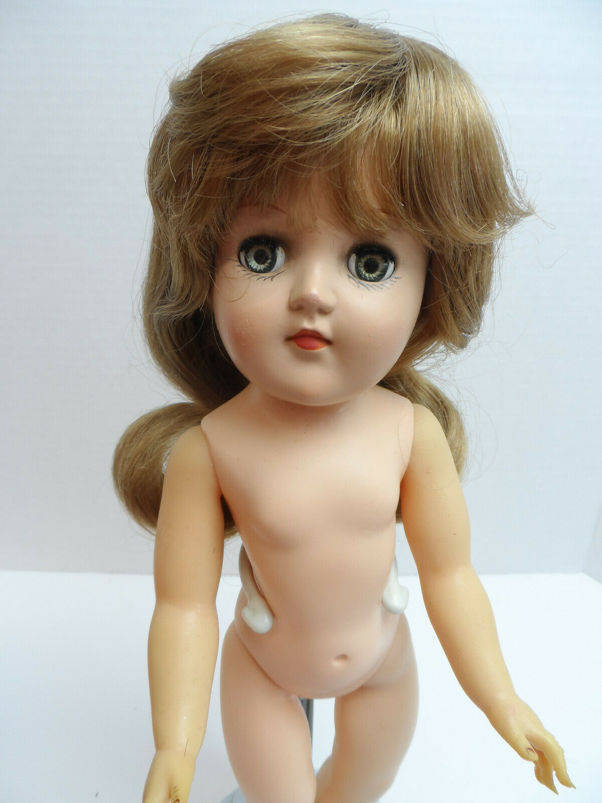 New! Cathie Lee! Wig Long With Bangs For Toni Doll 8-9 Strawberry Blonde