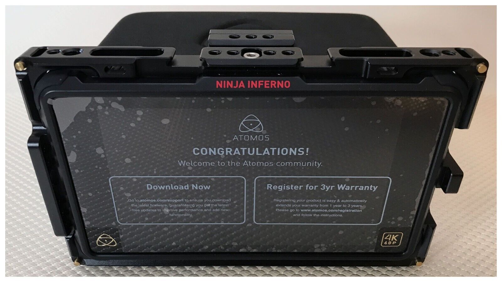 Atomos Ninja Inferno 7" 4k Hdr Raw Record Monitor Smallrig Cage & Two 480gb Ssds