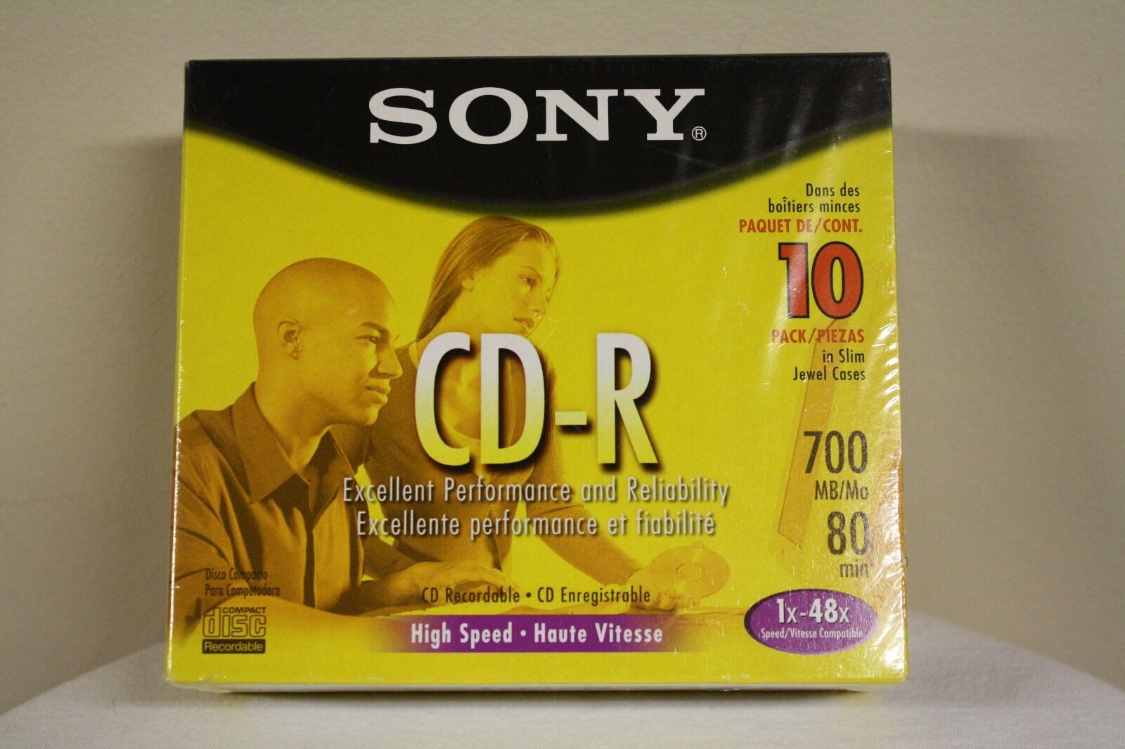 Sony Cd-r 10cd80l3 700mb/mo 1x-48x Cd-r 10/pack 80min New