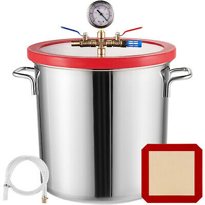 5 Gallon Stainless Steel Vacuum Chamber Kit Degassing Urethanes Silicone Epoxies