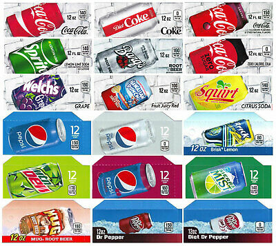 18 Soda Machine Flavor Strips  Coke, Pepsi, Fits Dixie Narco, Vendo