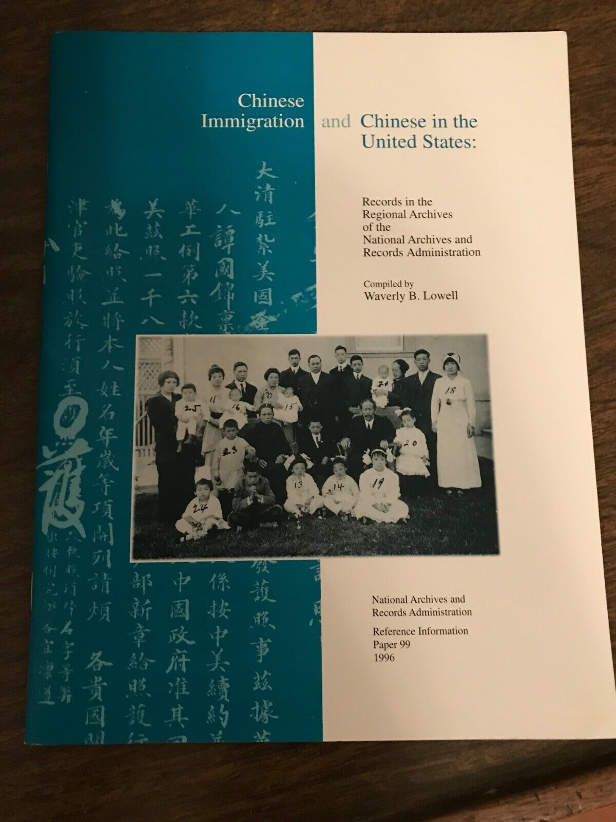 Chinese Immigration & Chinese In The Untied States 1996 Nara Genealogy