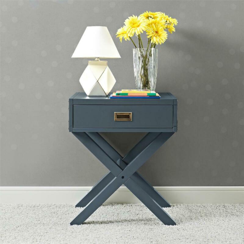 Baby Relax Miles Nightstand, Nursery Furniture, Graphite Blue Sturdy Wood