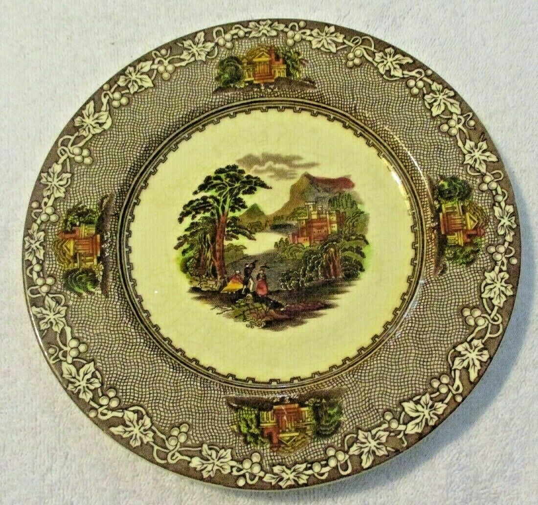 Antique Royal Staffordshire Jenny Lind 1795 Multicolor Salad/dessert Plate 8”