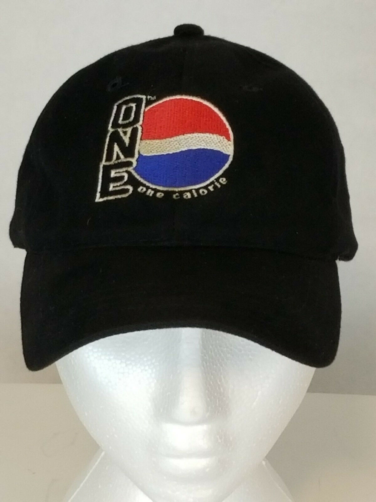 Pepsi One Calorie Baseball Trucker Cap Hat Black Adjustable Strap