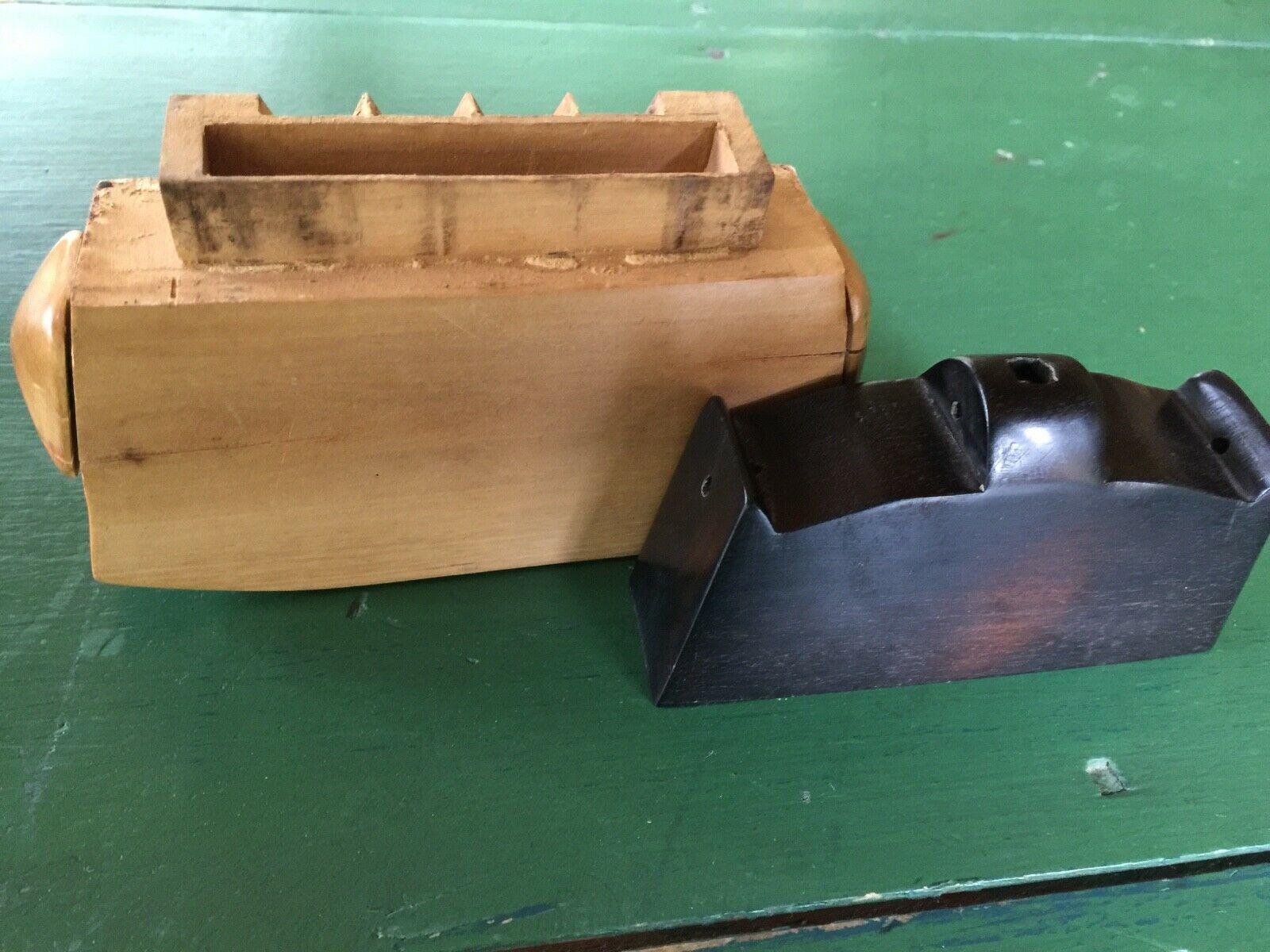 Vintage Unusual Unique Wooden Box Tobacco