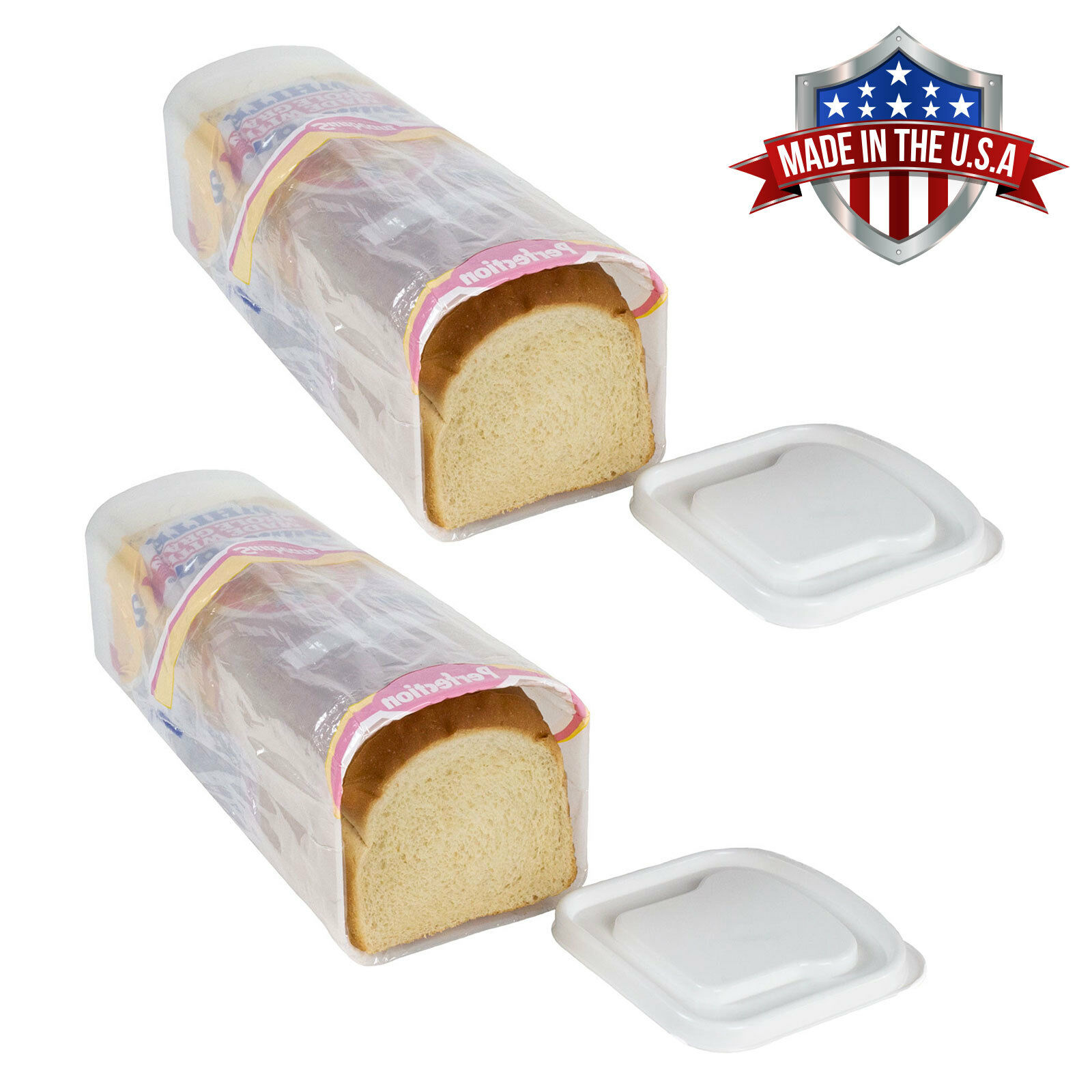 2 Pack Bread Keeper Holder Travel Sandwich Bread Box Crush-proof Containers
