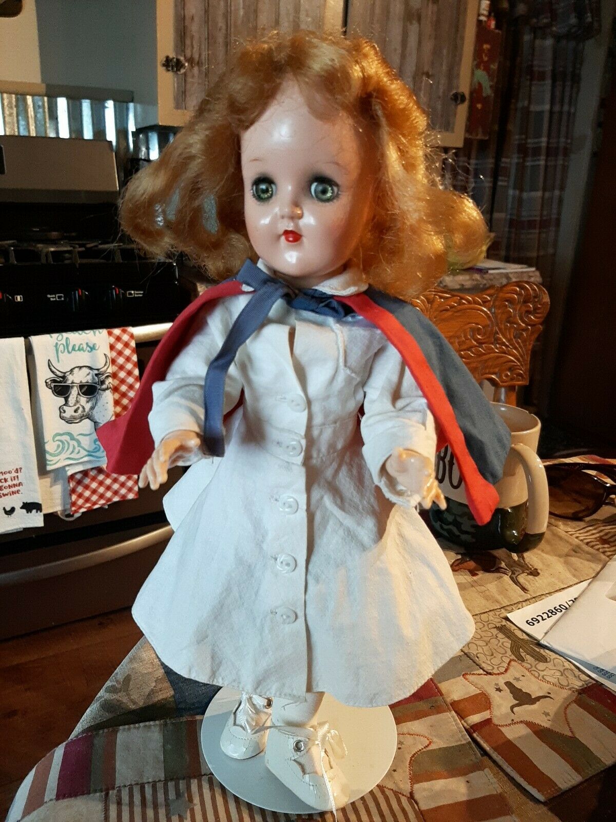 Vintage - Ideal -  P90 - Toni Doll - Miss Curity - Original Clothes, Shoes